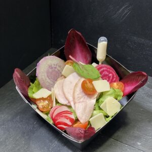 Salade façon césar et ses jeunes pousses