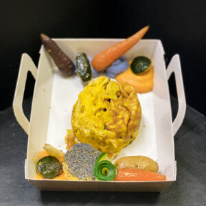 Plat Virtuose à base d'omelette du chef